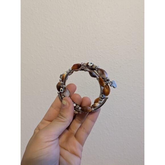 beaded Eye bracelet set of 3 - Picture 5 of 6